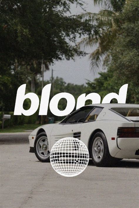 Frank Ocean ‘Blond White Ferrari’ Poster | Ferrari poster, White ...