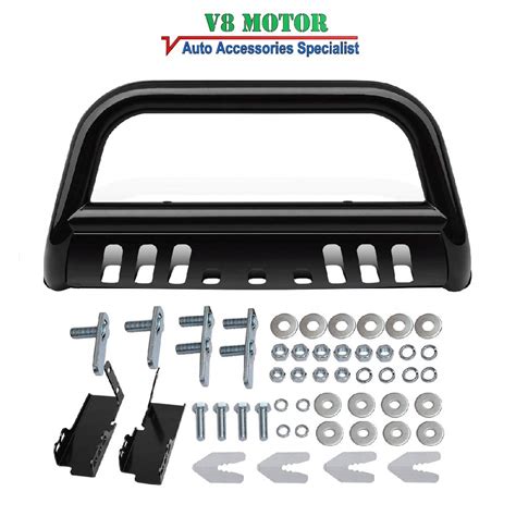 Buy V8 Motor Black Powder Coated Front Grille Guard Fits 2004-2019 Ford ...