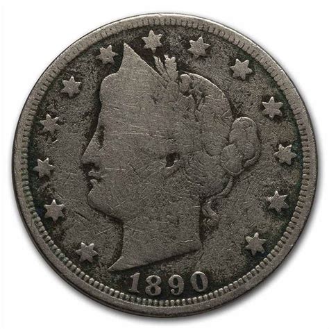 1890 Liberty Head V Nickel Good - Walmart.com