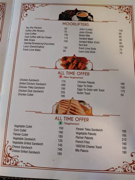 Menu at Wind And Waves Restaurant, Bhopal, 69RJ+M7F