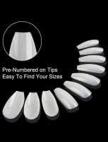 MYEDO Ballerina False Nails Nail Art Full Cover Fake Nails French Nail ...