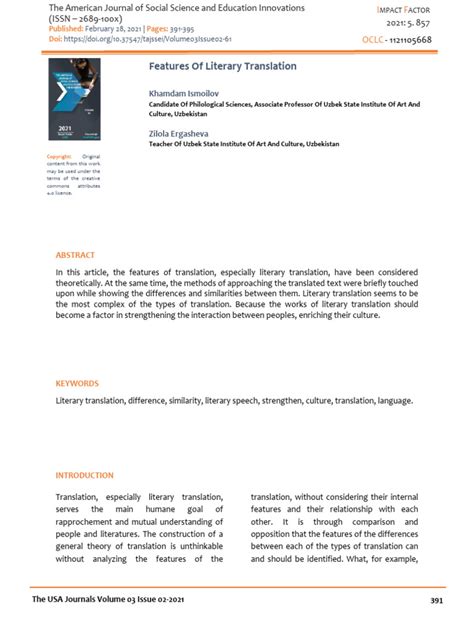 391-395...SSEI..F...Features+Of+Literary+Translation | PDF ...