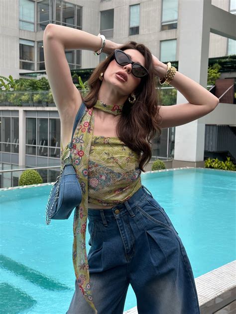 Victorian Ruched Georgette Top With Scarf – StyleAsh