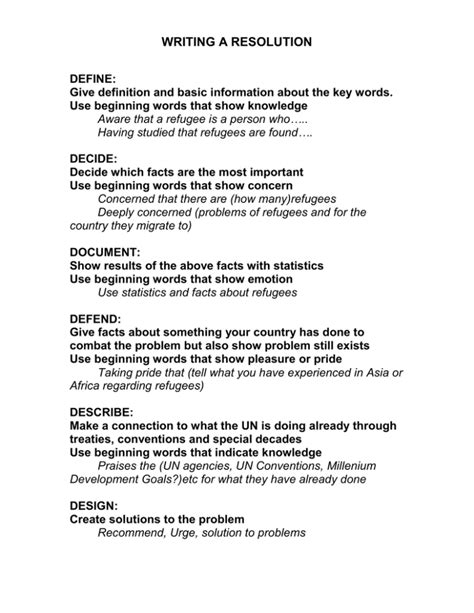 Image result for Format for Writing a Resolution