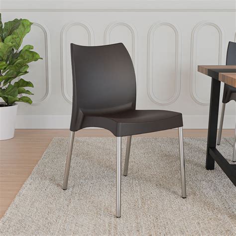 Buy Nilkamal Novella 07 Plastic Armless Chair (Season Rust Brown)