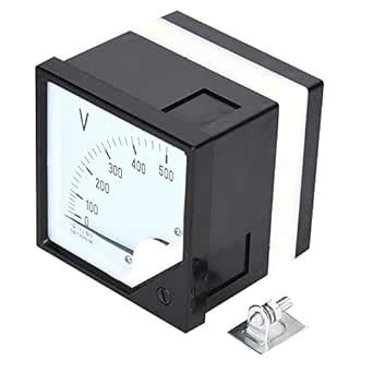 AC Analog Voltmeter, Square Panel Voltage Meter 0 500V Dial for ...
