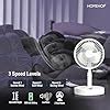 Homehop Table Fan USB Rechargeable Mini Portable High Speed 3 Gear ...