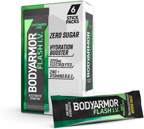 Amazon.com: BODYARMOR Flash IV Electrolyte Packets, Cucumber Lime ...