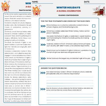 December Reading Worksheet 的图像结果