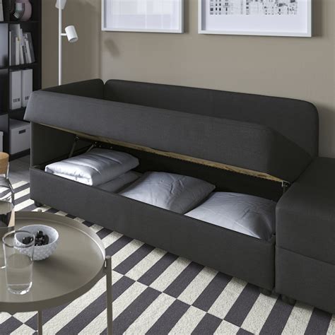 LINDÅKRA 2-seat sofa-bed, Vissle dark grey - IKEA