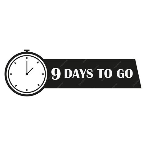 Premium Vector | Countdown timer icon 9 days to go Nine days remaining ...