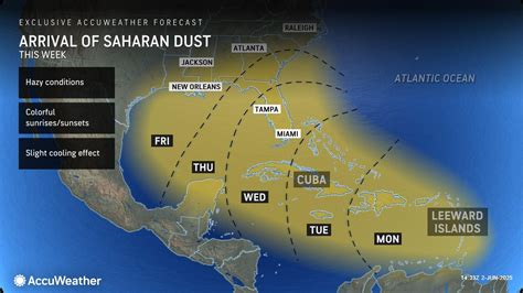 Saharan dust in Florida: Fort Myers, Lee County impact map, tracker