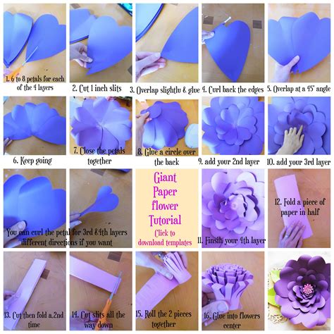 Image result for Free Tutorial On Paper Flower Making Step by Step