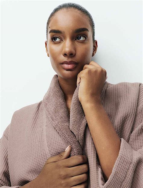 Buy Pure Cotton Waffle Towelling Dressing Gown at Marks & Spencer