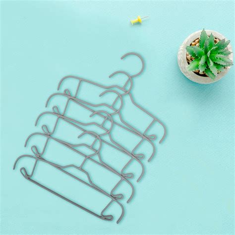 Stylish Children's Multi-function Hangers with Plastic Coating - Grey ...