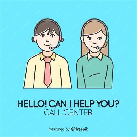 직계 디자인에 현대 콜 센터 배경 | 무료 벡터