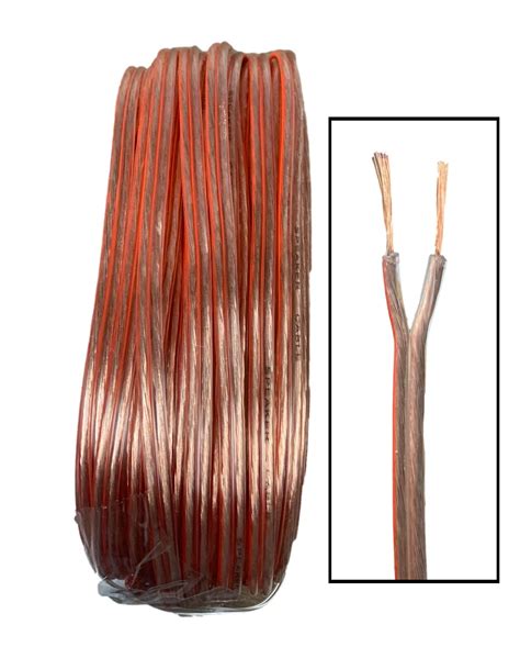 IMC Audio 50 Feet 16 Gauge Clear Jacket 2 Conductor Speaker Wire Audio ...