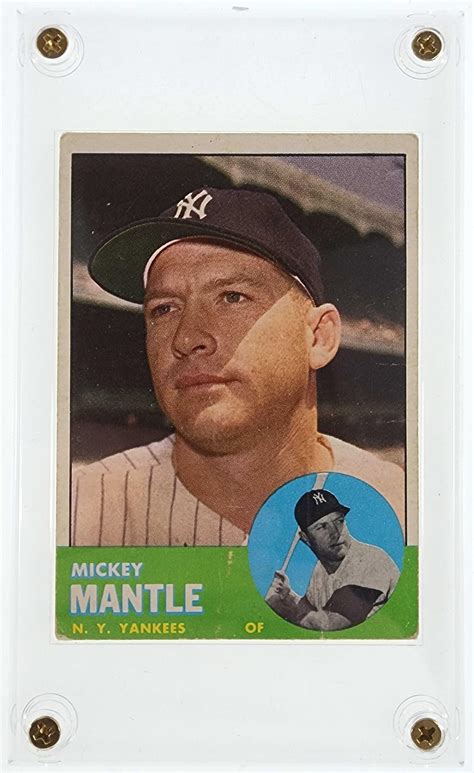 Lot - 1963 Topps #200 Mickey Mantle Card