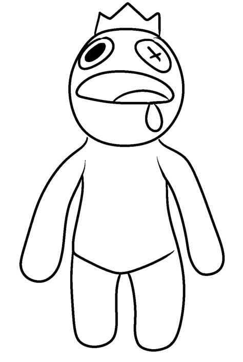 Coloring Page Rainbow Friends Blue