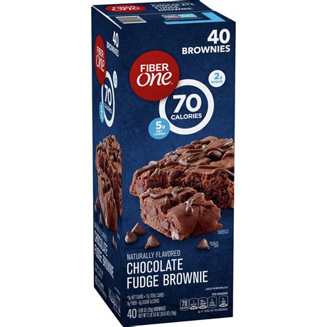 Fiber One 70 Calorie Brownies, Chocolate Fudge, Snack Bars, 40 ct ...