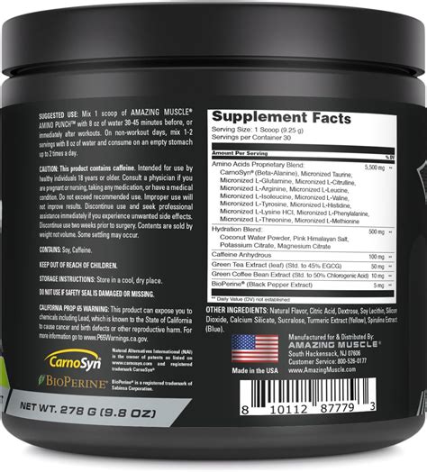AmazingMuscle Amino Punch + Hydration Electrolyte Blend | 30 India | Ubuy