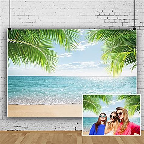 Buy Leowefowa 3x2m Vinyl Summer Beach Backdrop Tropical Sea Backdrop ...