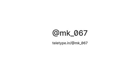 @mk_067 — Teletype