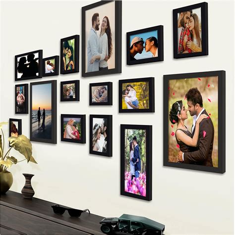 Art Street Large Collage Photo Frame Set of 23 Individual Black Picture ...