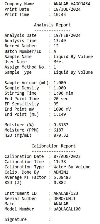 Digital Microprocessor Based Automatic Karl Fischer Titrator | Analab