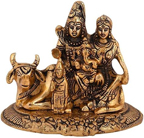 Buy MC Shiva Parvati Ganesh Idol Shiv Parivar Murti Statue Sculpture ...