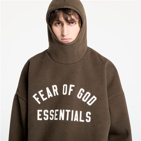 Hoodies and sweatshirts Fear Of God ESSENTIALS Brushed Hoodie Brown ...