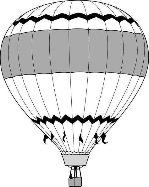 Hot Air Balloon Pencil Drawing