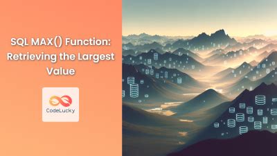 Image result for Write SQL Using Max in Access