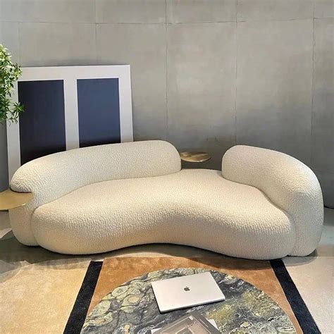 SkyHaven Cloud Lounge Sofa - Ultra-Soft Curved Couch for Minimalist Li ...