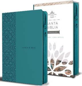 Biblia Reina Valera 1960 letra grande. Simil piel aguamarina ...