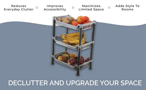 Kuber Industries Plastic 3-Layer Kitchen Rack for Storage ...