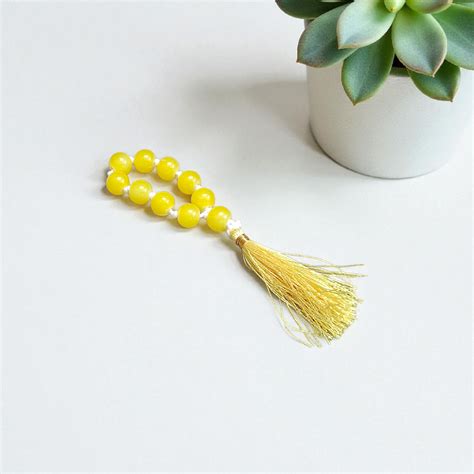 Yellow Agate Finger Mala 9+1 Beads – Lab Certified – Timeshopee