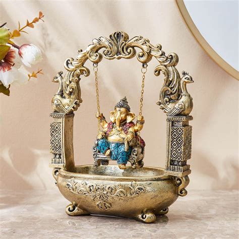 Buy Karigaari India Lord Ganesha Murti on Jhula,Ganeshji Decorative ...