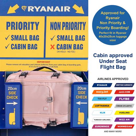 Ryanair small bag dimensions clearance