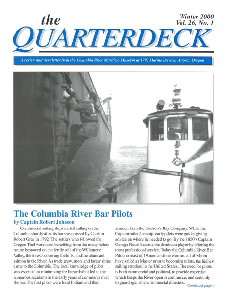 V26 N1 The Columbia River Bar Pilots by maritimemuseum - Issuu