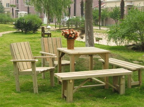 户外桌椅组合实木庭院木条桌椅五件套花园阳台柚木防腐木室外家具-阿里巴巴