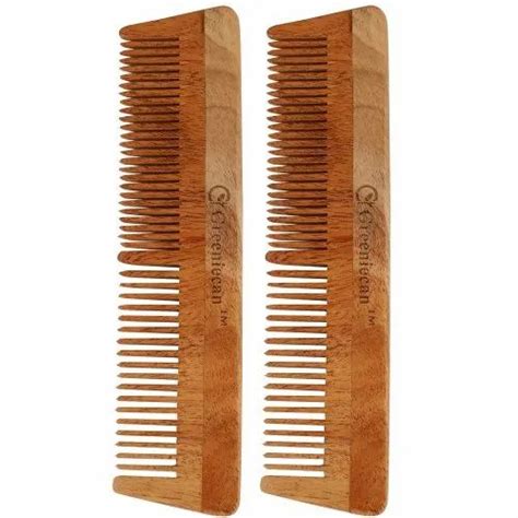 Neem Wood Comb - Greeniecan Neem Wood Comb With Handle Trader ...