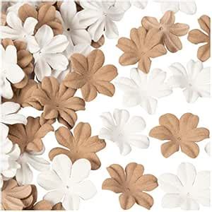 Buy Decorative Craft Flowers - 100-Pack Flower Embellishment, Applique ...