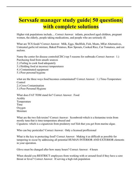 ServSafe Manager Study Guide 的图像结果