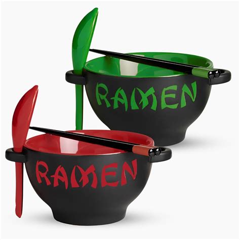 Amazon.com: Maxcheck 6 Pcs Japanese Ramen Bowl Set Includes 3 Pcs ...