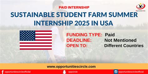 Sustainable Student Farm Summer Internship 2025 in USA | Paid Internship - Opportunities Circle