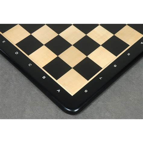 21" Ebony & Maple Wood Chess Board with Algebraic Notations