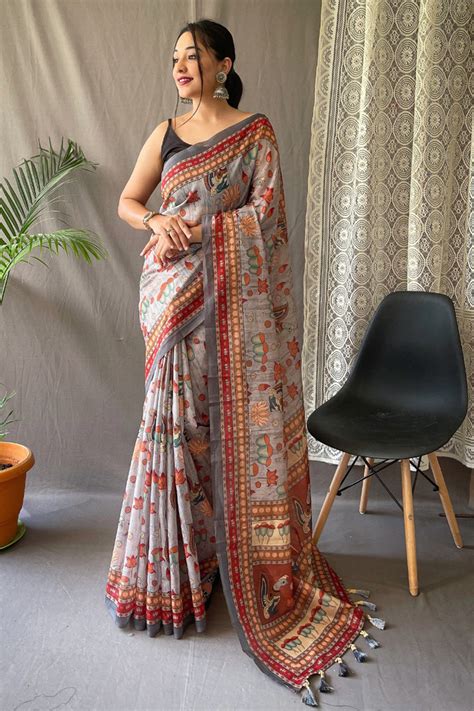 Buy Kalamkari Sarees Online at Reasonable Price - Karagiri