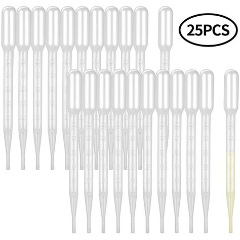 Buy DIYASY 25pcs 3ML Plastic Transfer Pipettes Droppers, Graduated ...