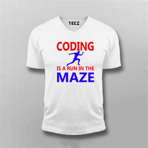 Coding is A Run in The Maze Funny Coding T-Shirt For Men - TEEZ.in